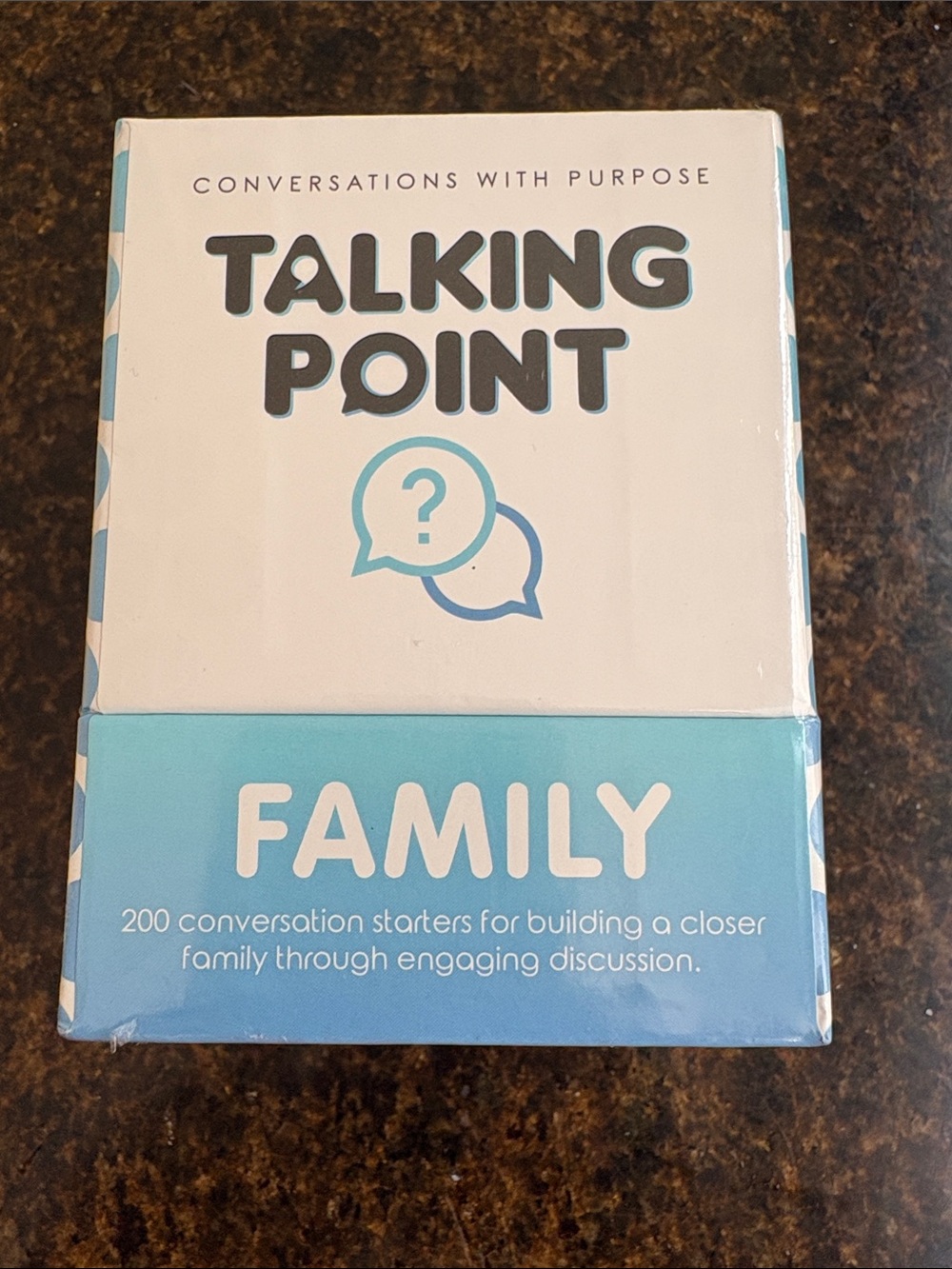 Talking Point Family Conversation Starter Cards - Blue White